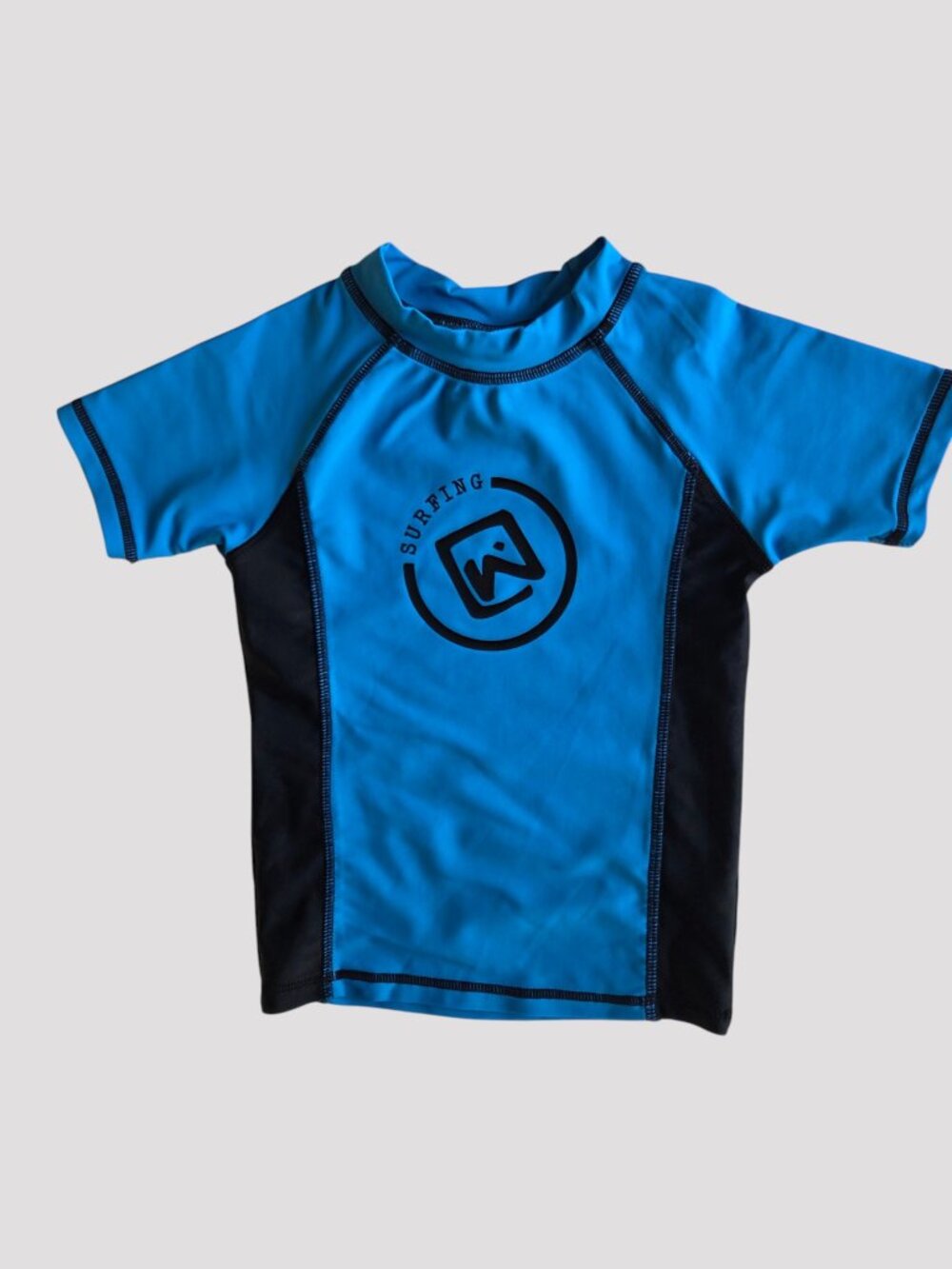 Short-Sleeve Surfing Blue & Black Rashguard Top 3T - Picture 4 of 4